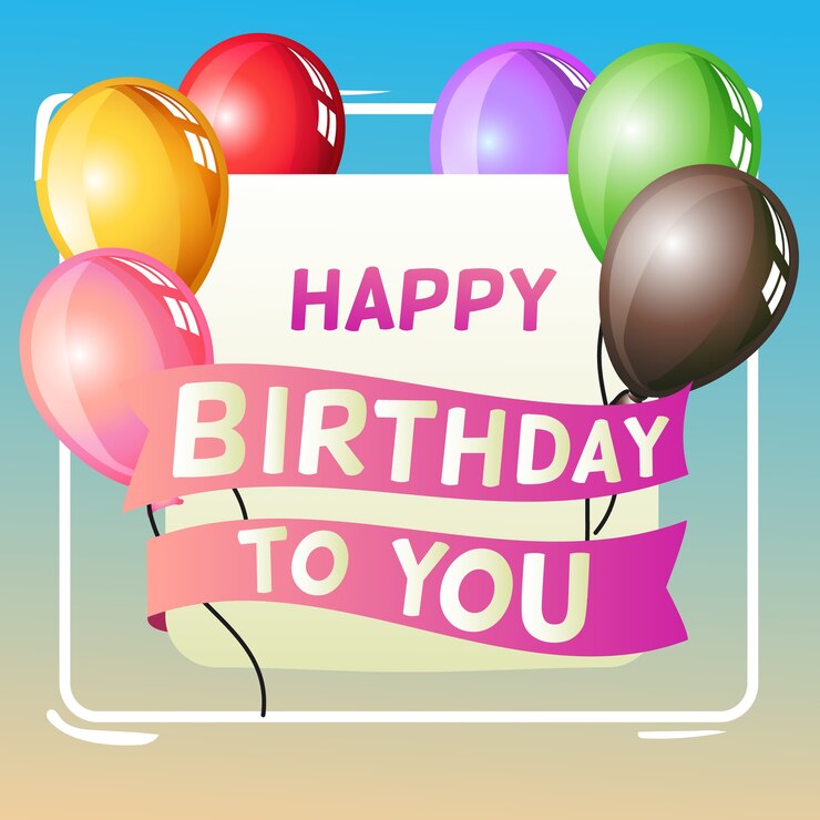 feliz cumpleaños con globo