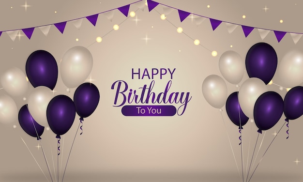 Feliz cumpleaños con globos de lujo