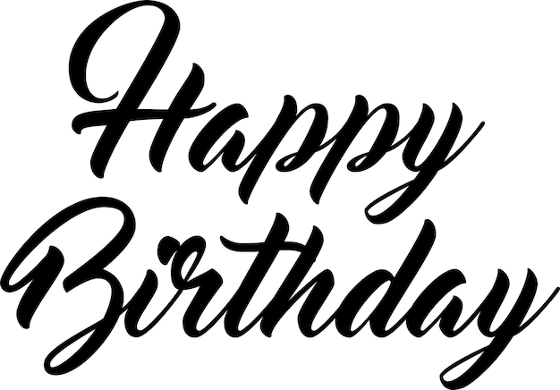Feliz cumpleaños letras de caligrafía