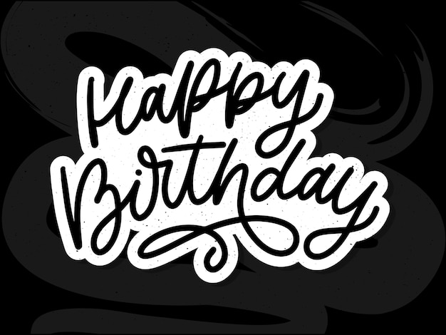 Feliz cumpleaños letras caligrafía