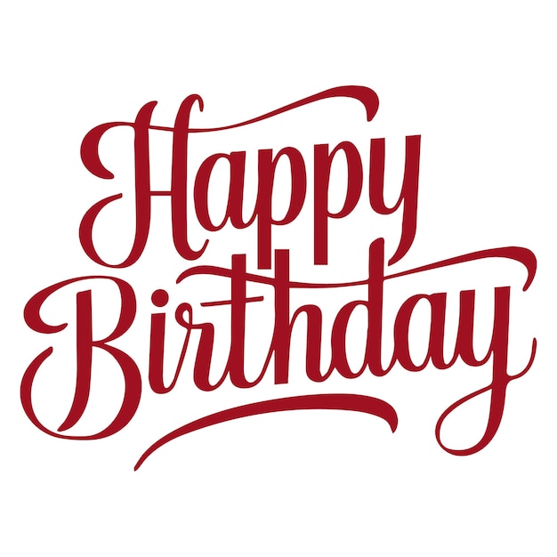 feliz cumpleaños letras silueta estilo vectorial