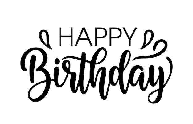 Feliz cumpleaños letras vectoriales para tarjetas de felicitación invitaciones pancartas de fiesta y publicaciones en las redes sociales Ideal para celebrar cumpleaños con estilo con tipografía moderna