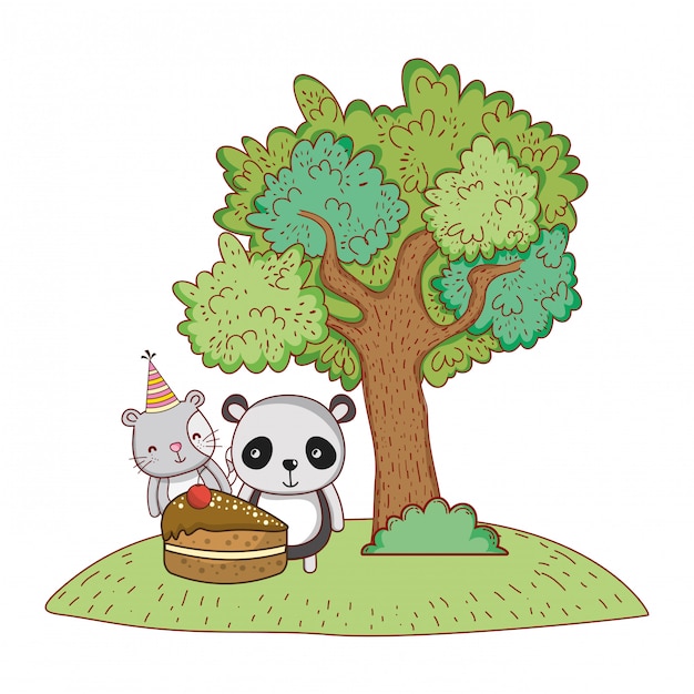 Feliz cumpleaños lindos animales