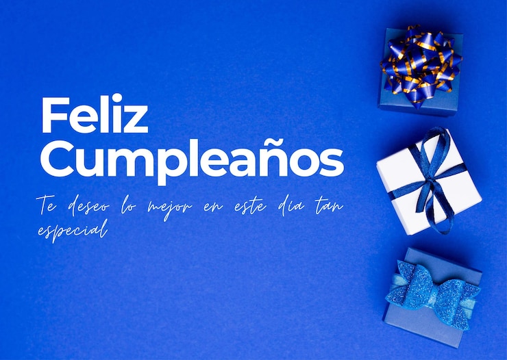Vector feliz cumpleaños pastel acuarela ilustración fondo azul tarjeta plantilla española