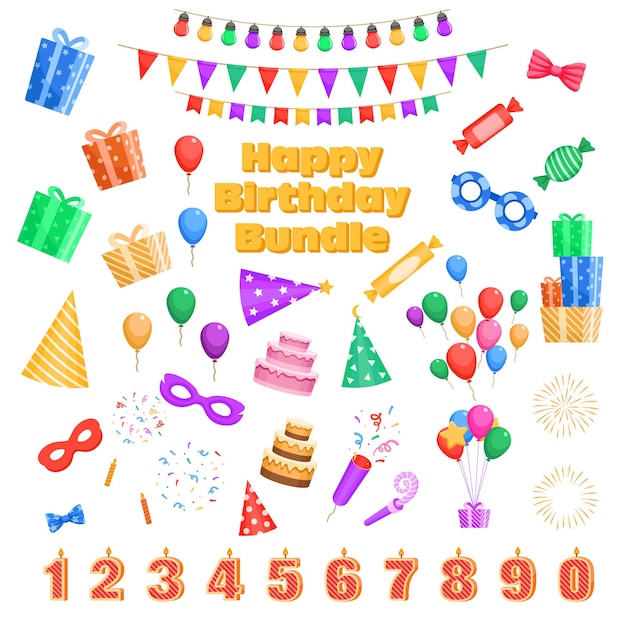 Feliz cumpleaños Set de paquetes de cumpleaños Decoración Cerebrate