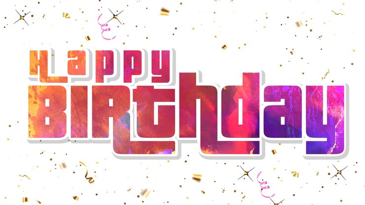Vector feliz cumpleaños, tipografía de feliz cumpleaños, logotipo de feliz cumpleaños, diseño de color rojo de feliz cumpleaños