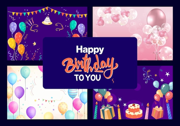 Feliz cumpleaños a usted Diseño de plantilla de celebración