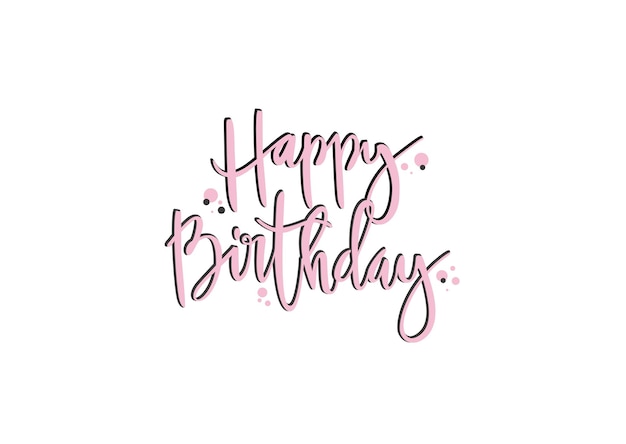 Feliz cumpleaños vector caligráfico imprimir Letras