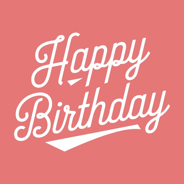 Feliz cumpleaños vector de diseño tipográfico