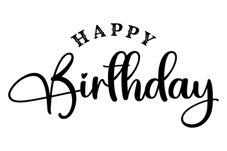 Feliz cumpleaños vector de letras tipográficas