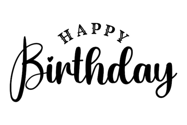 Feliz cumpleaños vector de letras tipográficas