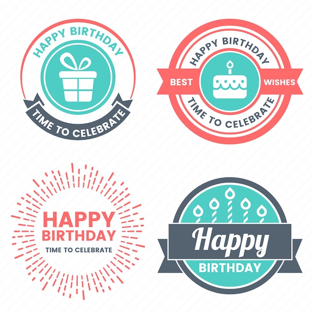 Vector feliz cumpleaños vector logo para banner