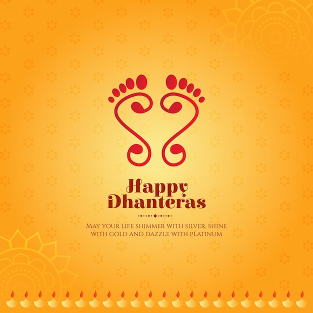 Feliz Dhanteras desea el diseño del post