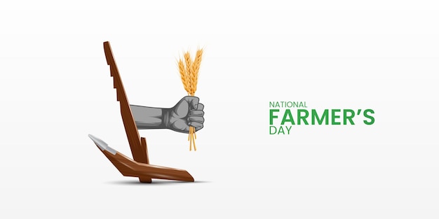 Feliz día del agricultor. granjero indio que trabaja en el campo de la agricultura