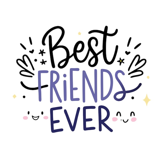 Feliz día de la amistad celebración de un evento especial ilustración vectorial de letras 3