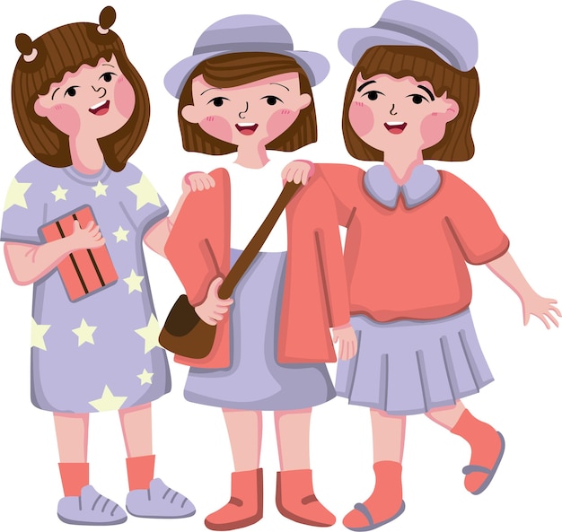 Feliz día de la amistad chica adolescente abrazando amigos divirtiéndose adolescente divirtiéndose mejores amigos