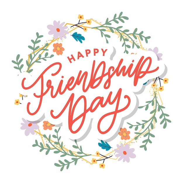Feliz día de la amistad tarjeta de felicitación para cartel flyer banner para sitio web plantilla tarjetas carteles logo v ...