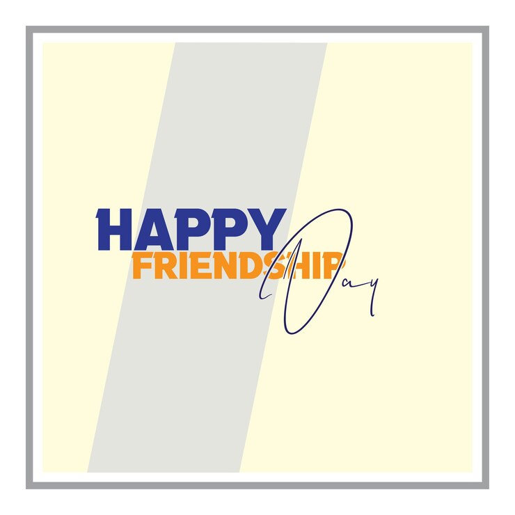 feliz dia de la amistad tipografía