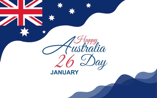 Feliz día de Australia 26 de enero de 2023 diseño de vectores de ilustración