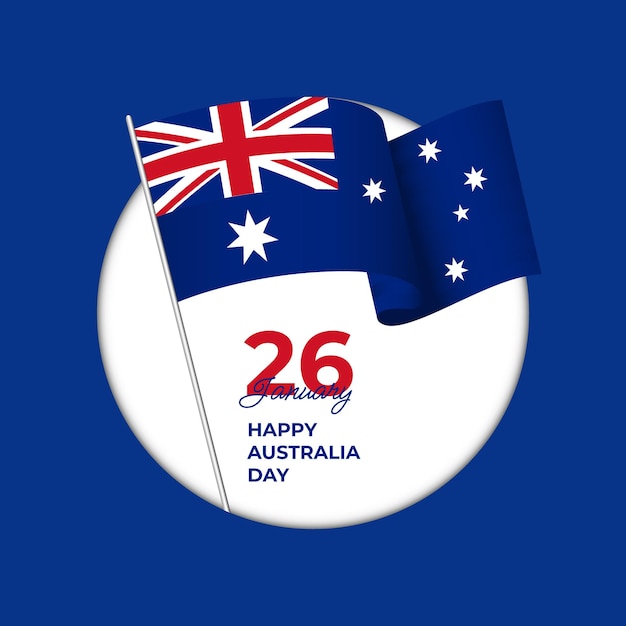 Vector feliz día de australia el 26 de enero plantilla de banner