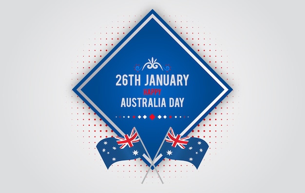 Vector feliz día de australia australia, ilustración vectorial