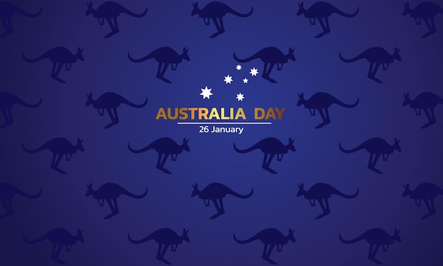 Feliz día de australia. banner y volante de diseño de fondo, postal, celebración. ilustración vectorial