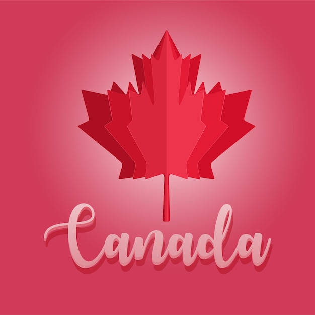 Feliz día de canadá día de canadá diseño de banner de vacaciones