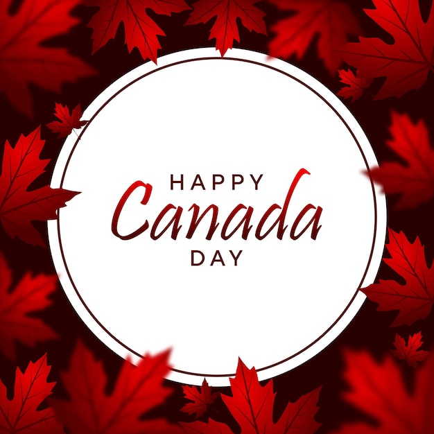 Vector feliz dia de canada