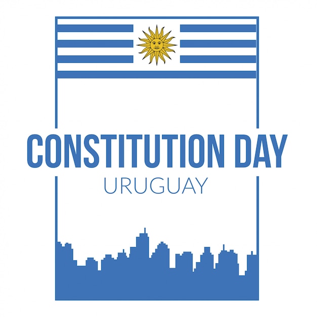 Feliz día de la constitución de uruguay ilustración