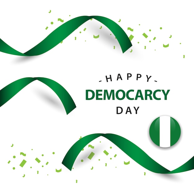 Vector feliz día de la democracia vector plantilla diseño