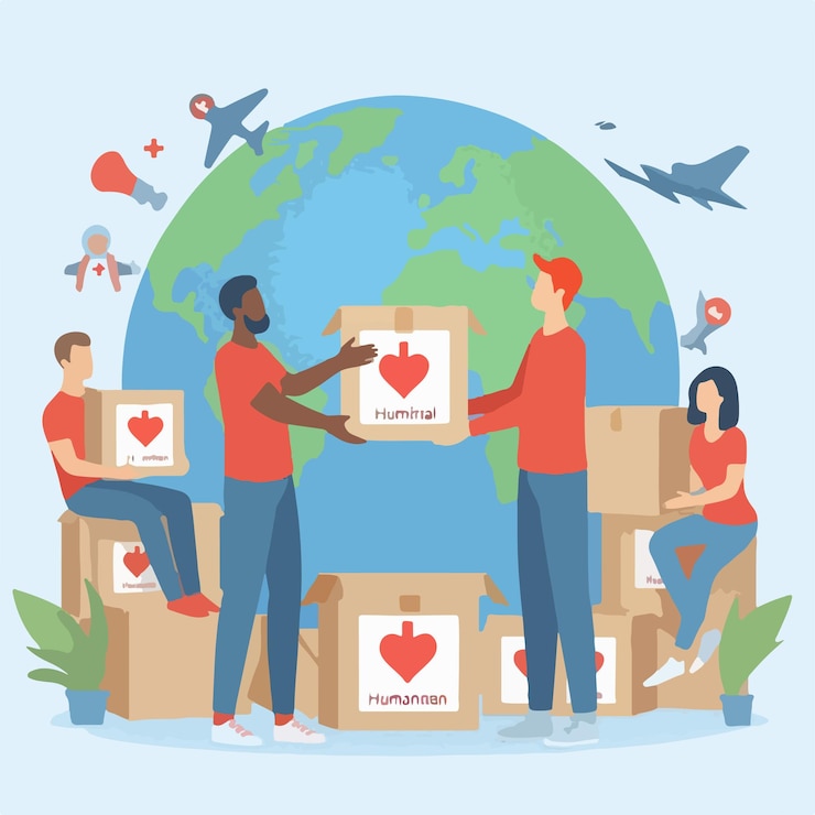 Vector feliz día de la donación
