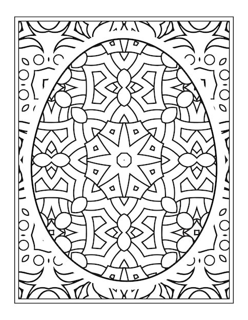 Feliz día de ester huevo mandala flor adulto libro para colorear