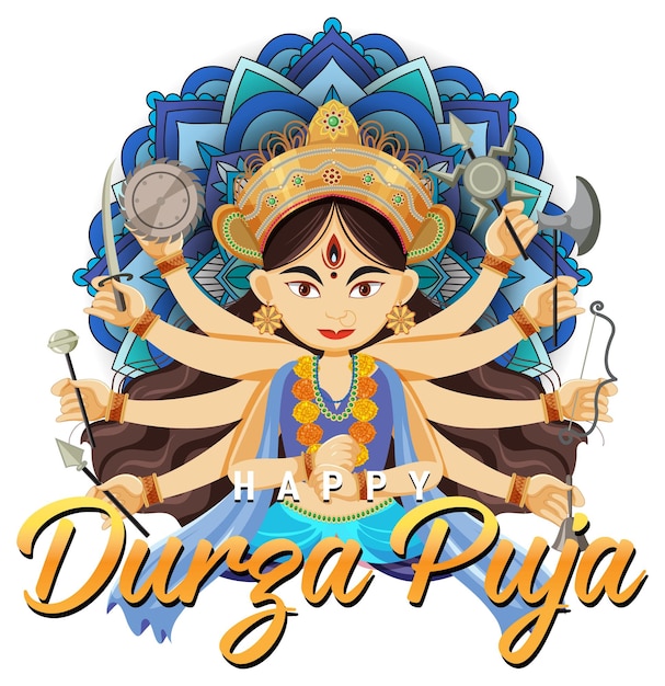 Feliz día del evento durga puja