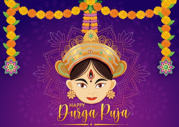 Feliz día del evento durga puja