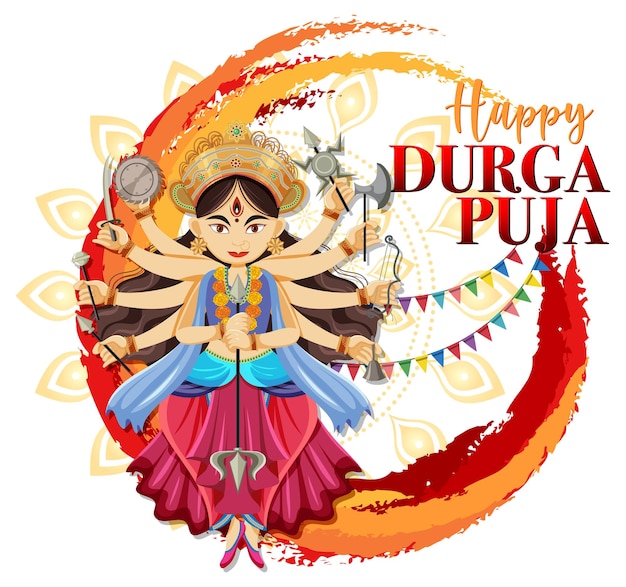 Feliz día del evento durga puja