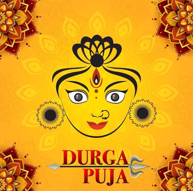 Feliz día del evento Durga Puja
