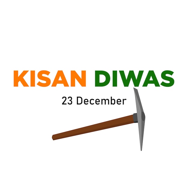 Feliz día del granjero Kisan Diwas 23 de diciembre ilustración vectorial