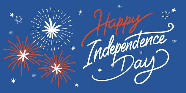 Feliz día de la independencia 4 de julio Día de la independencia de los Estados Unidos diseño de banner de saludo