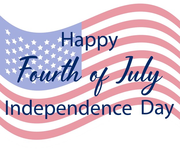 Feliz Día de la Independencia Banner Estados Unidos 4 de julio bandera de los Estados Unidos.
