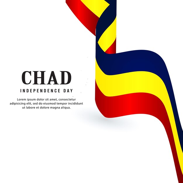 Feliz día de la independencia de Chad plantilla de fondo ilustración vectorial