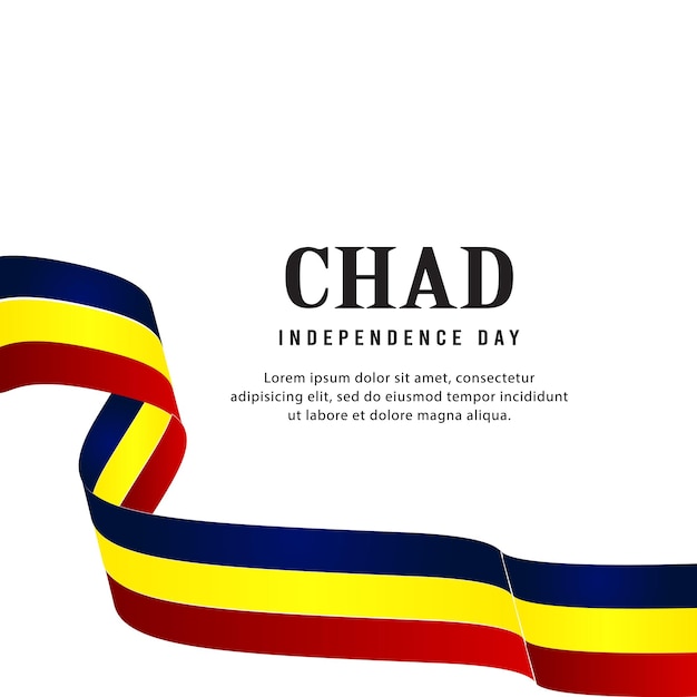 Feliz día de la independencia de Chad plantilla de fondo ilustración vectorial
