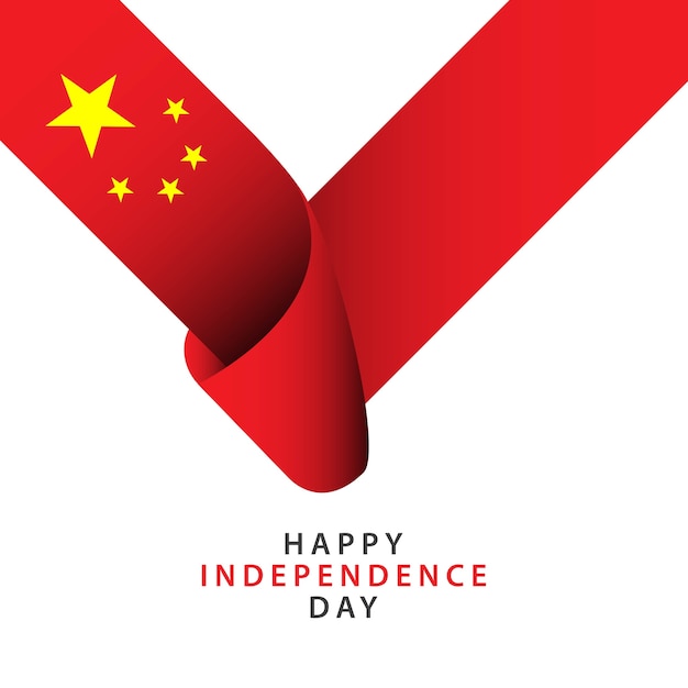 Feliz día de la independencia de china vector plantilla