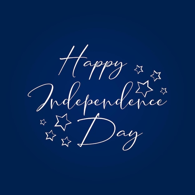 Feliz día de la independencia de los Estados Unidos de América 4 de julio de diseño tipográfico Ilustración vectorial