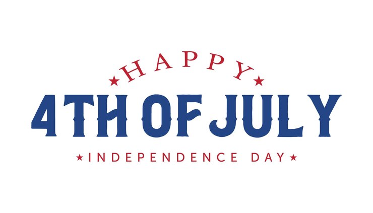 Feliz Día de la Independencia de los Estados Unidos bandera de celebración con 4 de julio letras ilustración vectorial