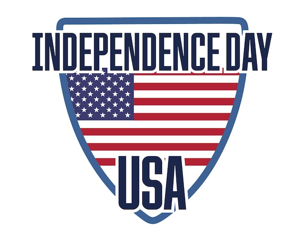 Feliz día de la independencia de los Estados Unidos con la bandera estadounidense