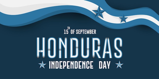 Feliz día de la independencia de honduras el 15 de septiembre, la celebración está simbolizada por estrellas y la bandera