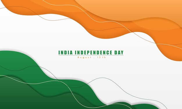 Feliz día de la independencia de la India 15 de agosto plantilla para cartel de publicidad o tarjeta de felicitación