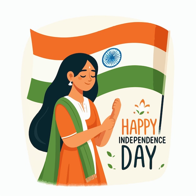 feliz día de la independencia de la India diseño de ilustración vectorial
