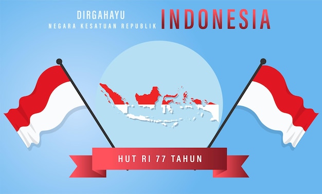 Feliz Día de la Independencia de Indonesia Ilustración vectorial con juegos tradicionales