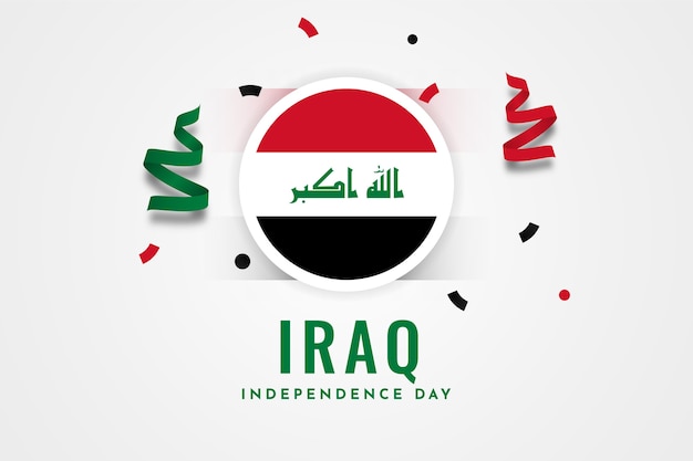 Feliz día de la independencia de Irak diseño